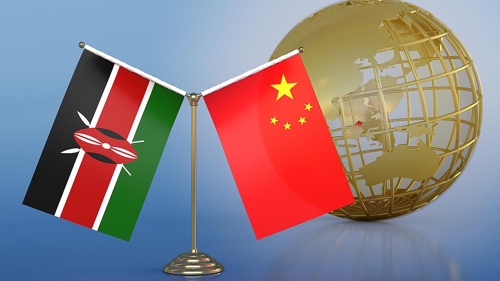 China and Kenya flags